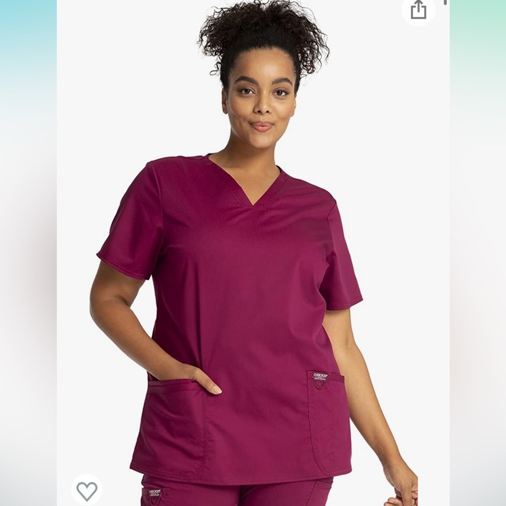 Cherokee Women Scrubs Top Workwear Revolution V-Neck